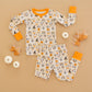 Halloween Hounds Long Pajamas - Driftwood