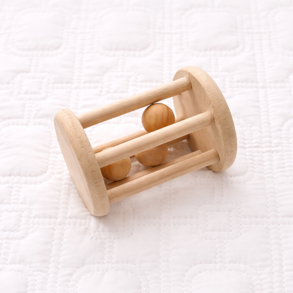 Baby Wooden Rattle Teething Toy