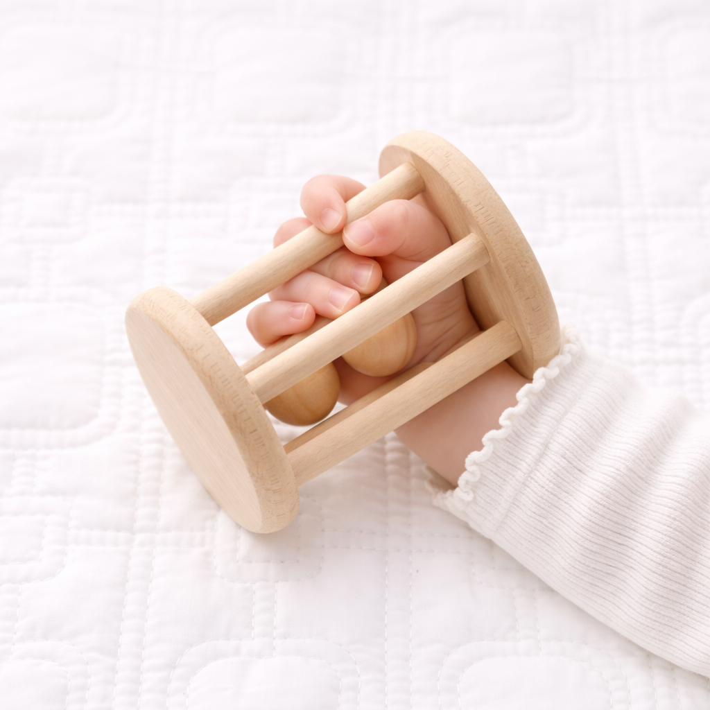 Baby Wooden Rattle Teething Toy