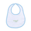Alligator Pie Embroidered Bib - Light Blue
