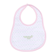  Alligator Pie Embroidered Bib - Pink