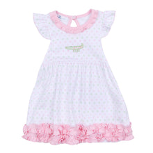  Alligator Pie Embroidered Dress - Pink