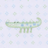 Alligator Pie Embroidered Bubble - Light Blue