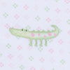 Alligator Pie Embroidered Bib - Pink