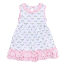  Alligator Pie Print Dress - Pink
