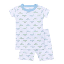  Alligator Pie Short Pajamas - Light Blue