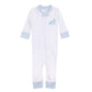 Partysaurus! Applique Zip Pajamas - Light Blue