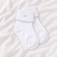 Benjamin Hand-Embroidered Socks - Light Blue
