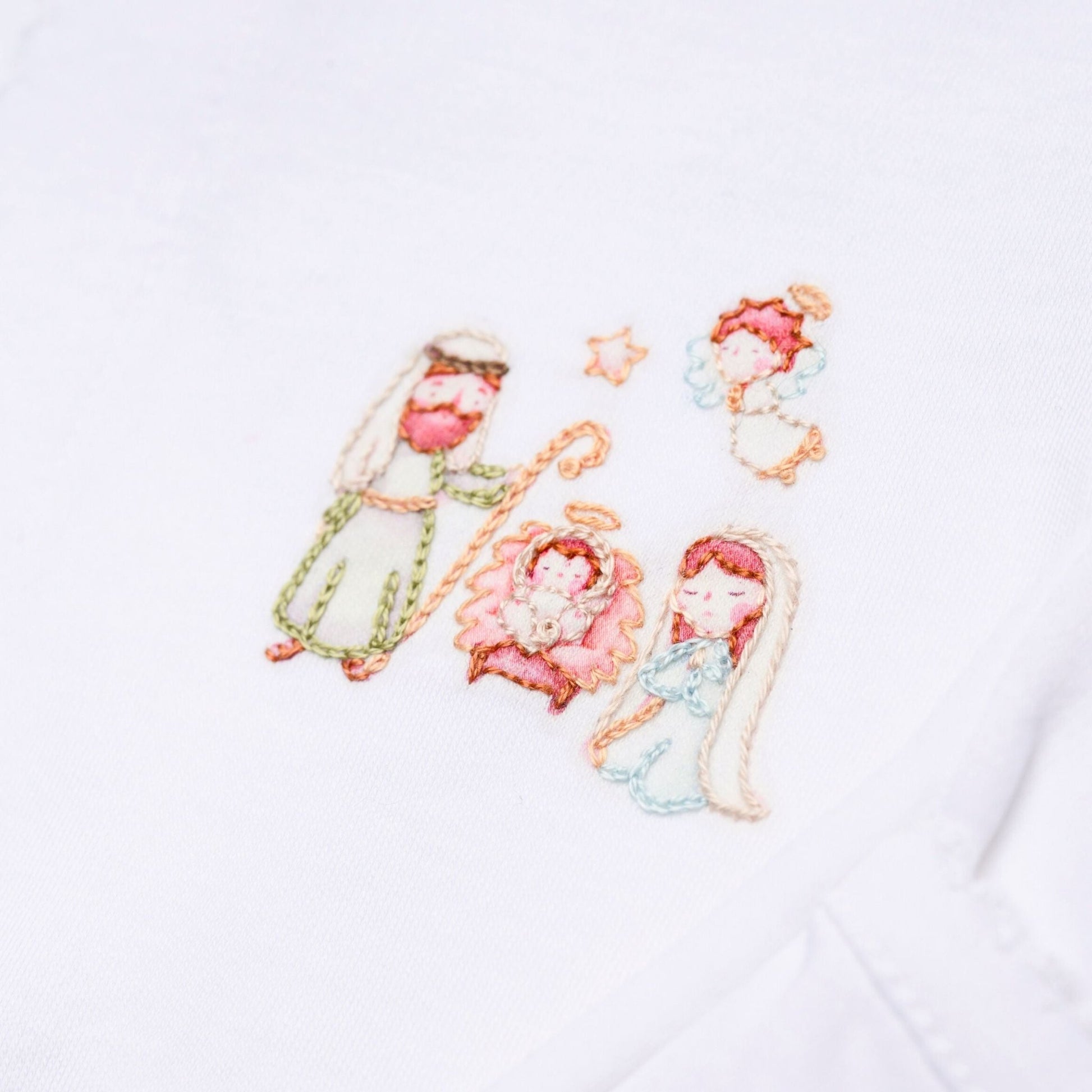 A Child is Born Embroidered Footie - Magnolia BabyFootie