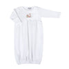 A Child is Born Embroidered Gathered Gown - Magnolia BabyGown