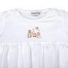 A Child is Born Embroidered Gathered Gown - Magnolia BabyGown