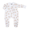 A Child is Born Print Zip Footie - Magnolia BabyFootie