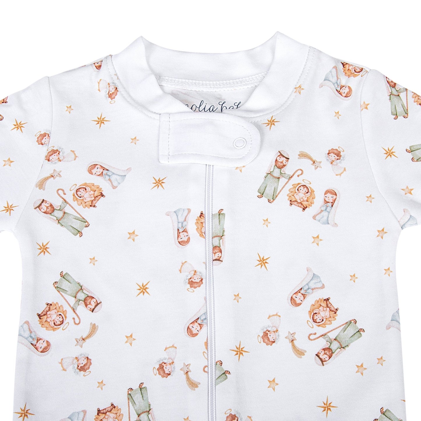 A Child is Born Zip Pajamas - Magnolia BabyZipper Pajamas
