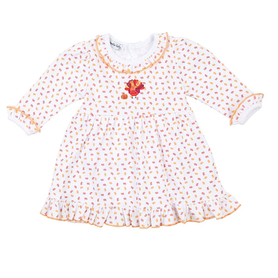 A Day of Thanks Embroidered Long Sleeve Dress Set - Magnolia BabyDress