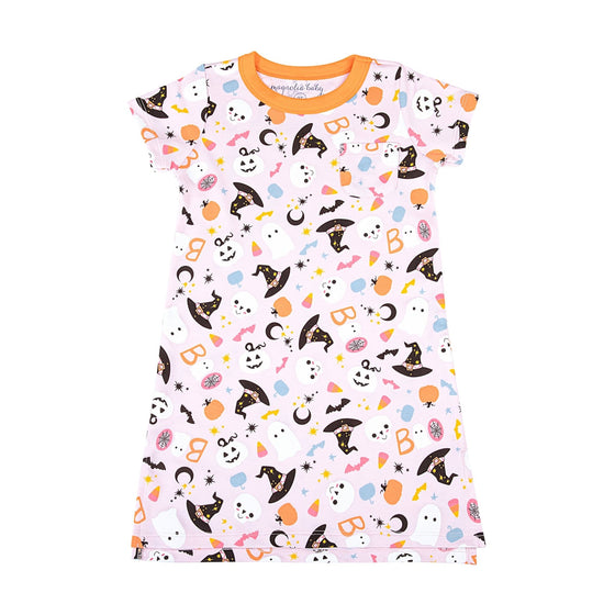A Little Bit Batty Girl's Short Sleeve Nightdress - Pink - Magnolia BabyNightdress
