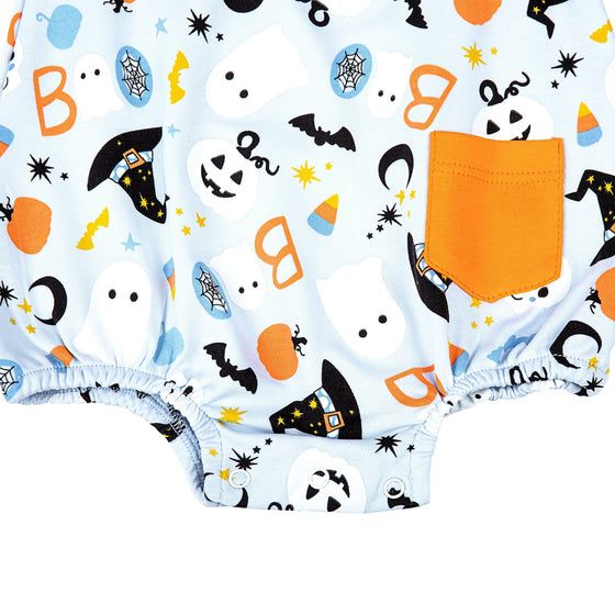 A Little Bit Batty Print Boy Bubble - Blue - Magnolia BabyBubble