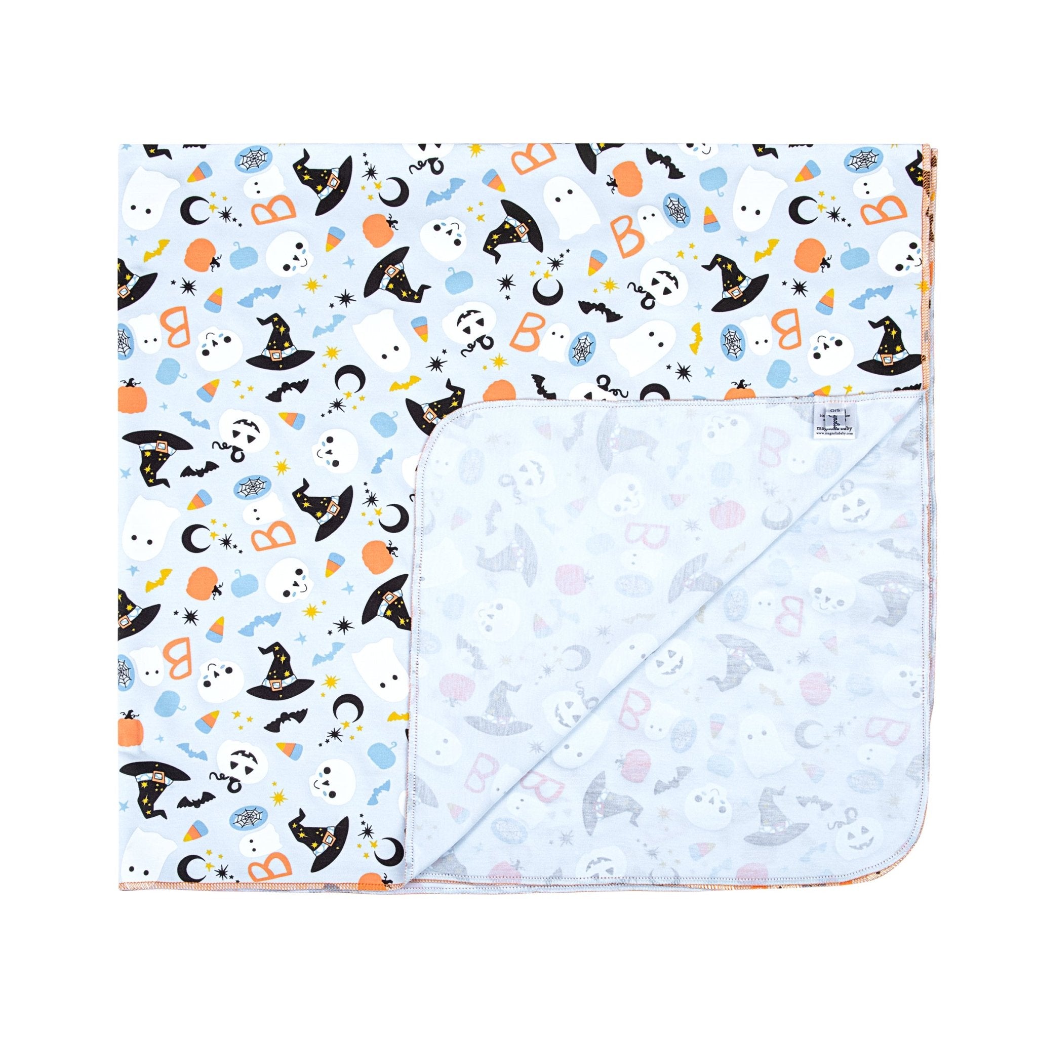 A Little Bit Batty Print Swaddle Blanket - Blue - Magnolia BabySwaddle Blanket