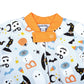 A Little Bit Batty Print Zipped Footie - Blue - Magnolia BabyFootie