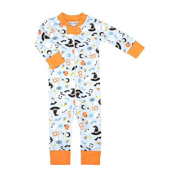 A Little Bit Batty Zip Pajamas - Blue - Magnolia BabyZipper Pajamas