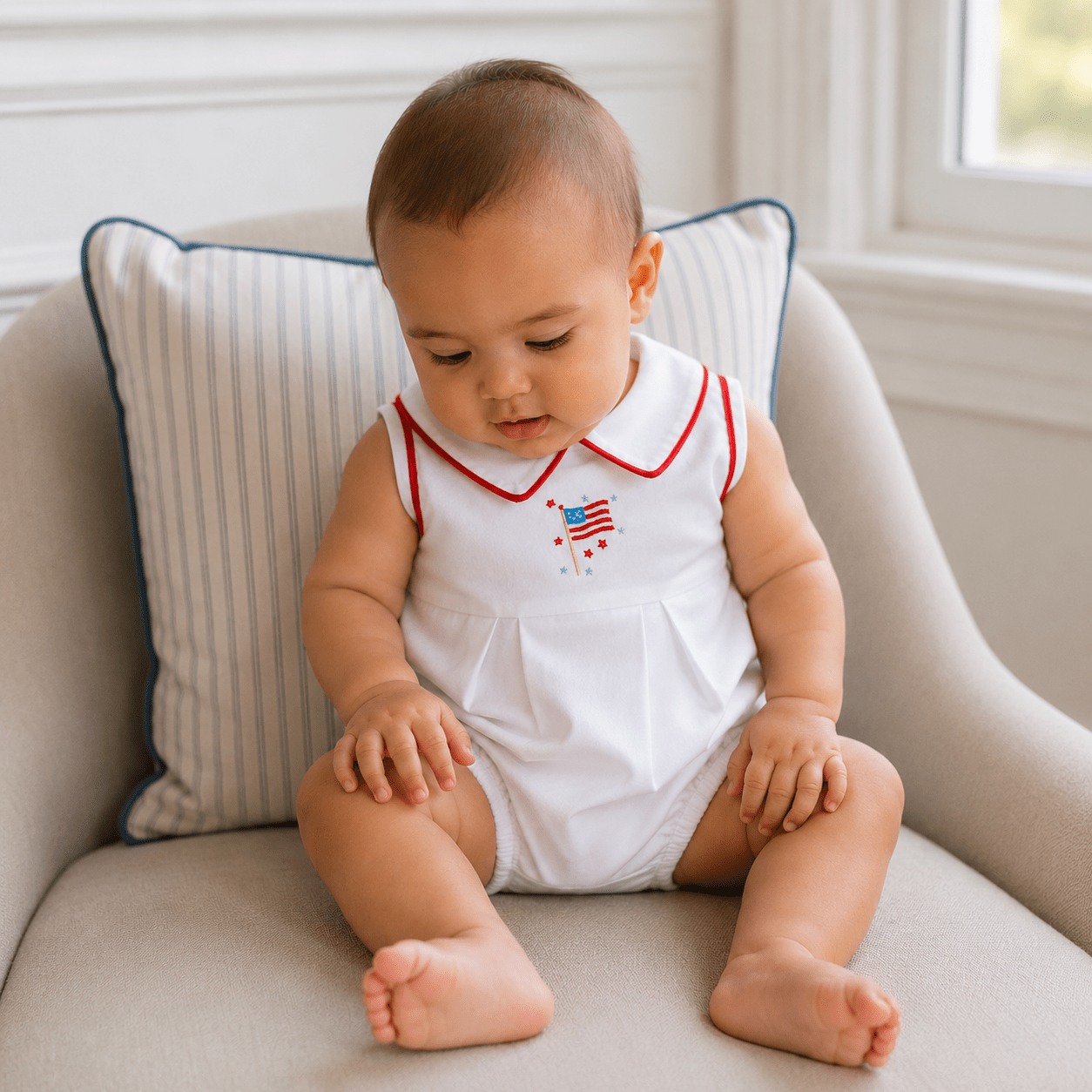 A Sparkly Fourth Collared Bubble - Magnolia BabyBubble