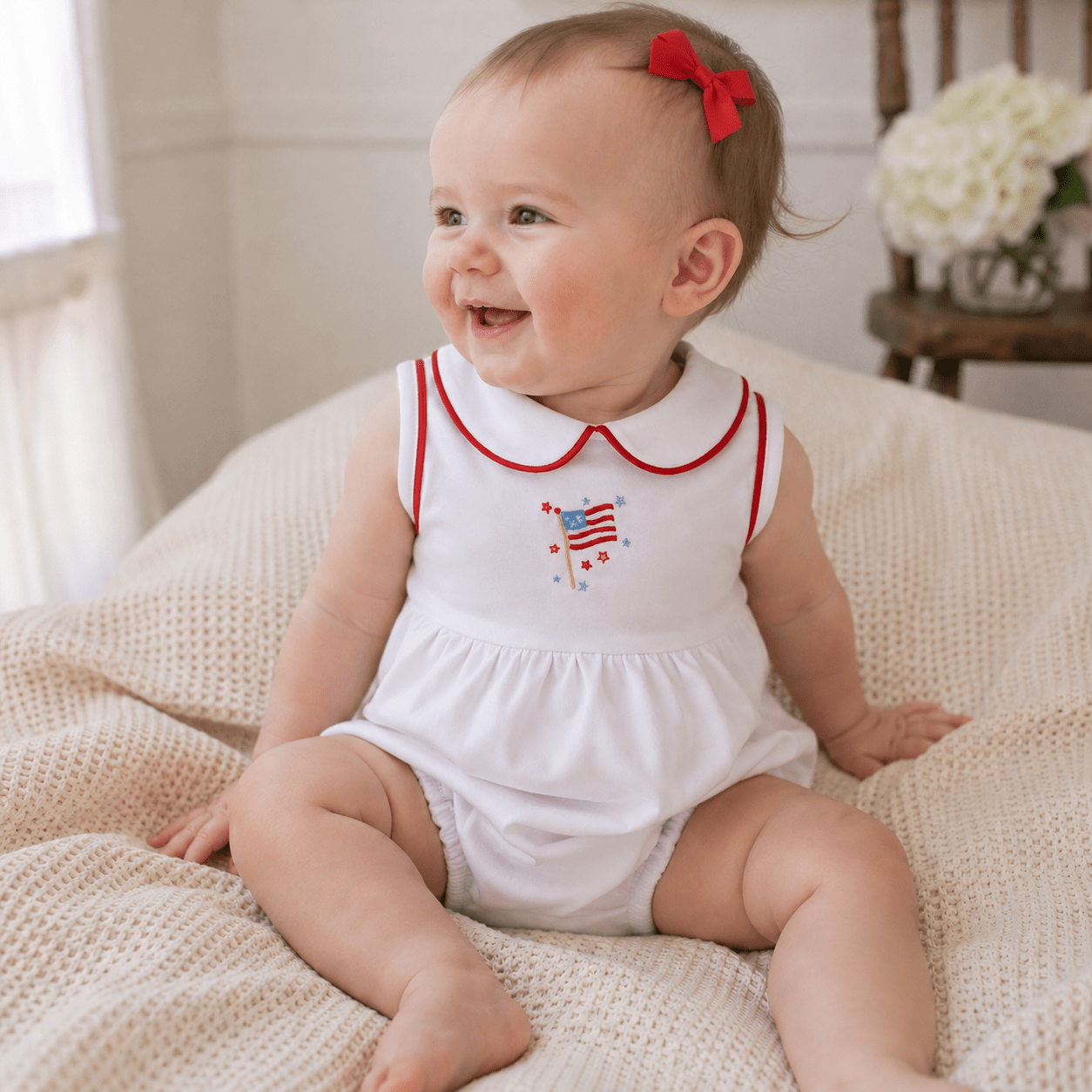 A Sparkly Fourth Collared Girl Bubble - Magnolia BabyBubble