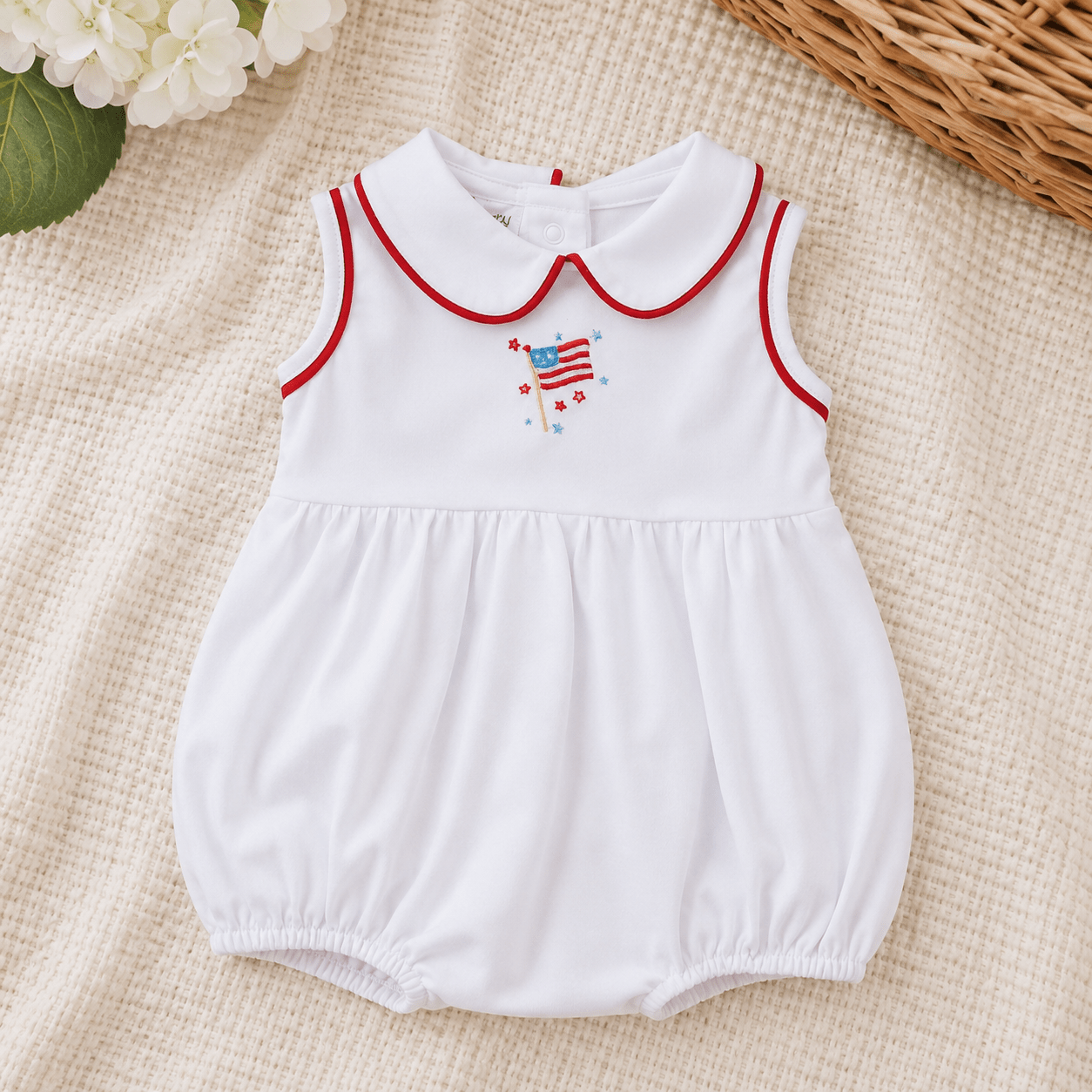 A Sparkly Fourth Collared Girl Bubble - Magnolia BabyBubble