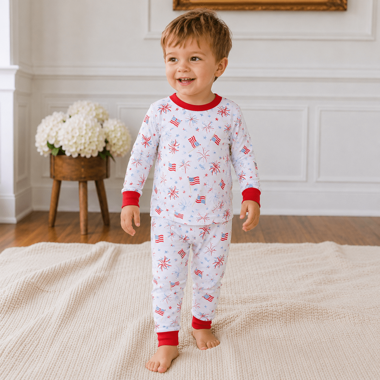 A Sparkly Fourth Long Pajamas - Magnolia BabyLong Pajamas