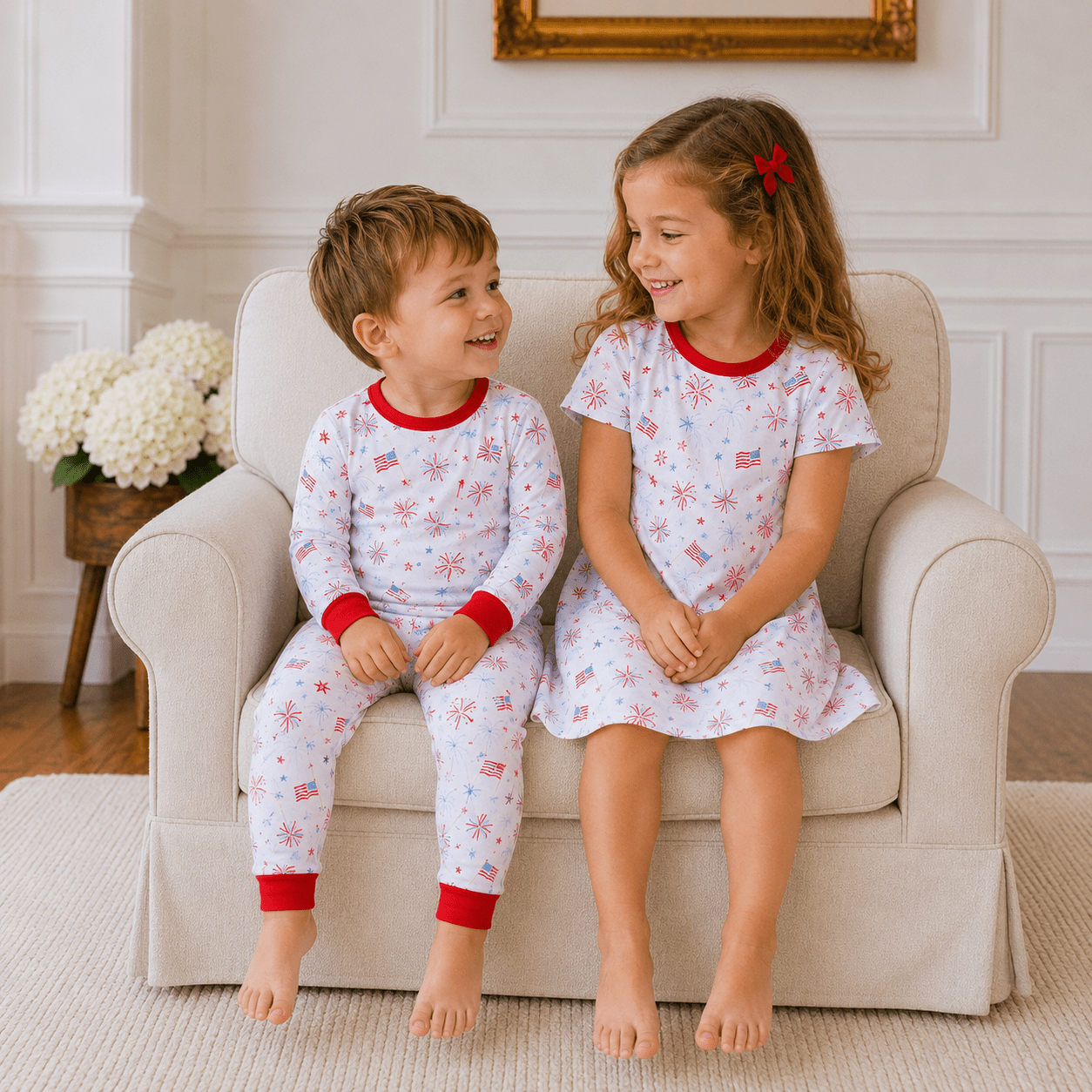 Red, White & Blue! Short Sleeve Nightdress 4T