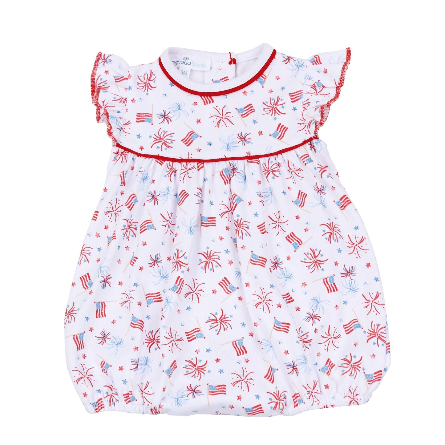 A Sparkly Fourth Print Flutters Bubble - Magnolia BabyBubble