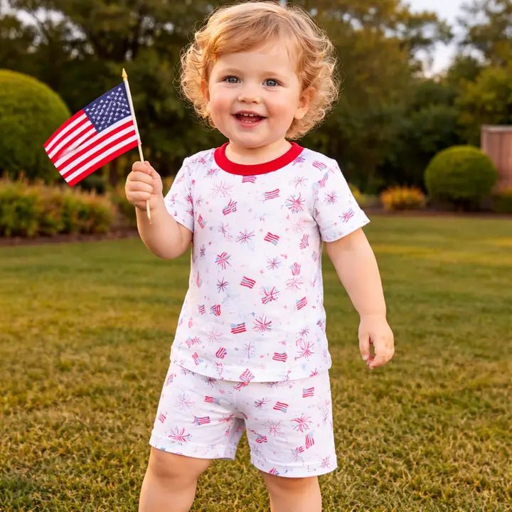 A Sparkly Fourth Short Pajamas - Magnolia BabyShort Pajamas