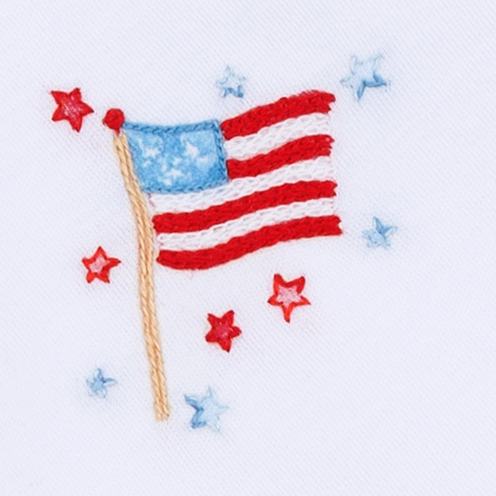 A Sparkly Fourth Zip Footie - Magnolia BabyFootie