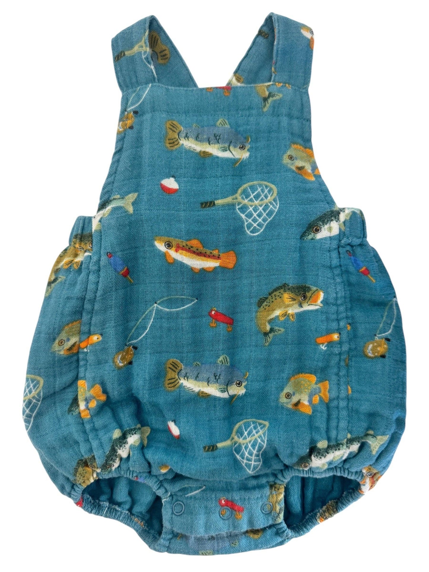 Muslin Retro Sunsuit - Gone Fishing