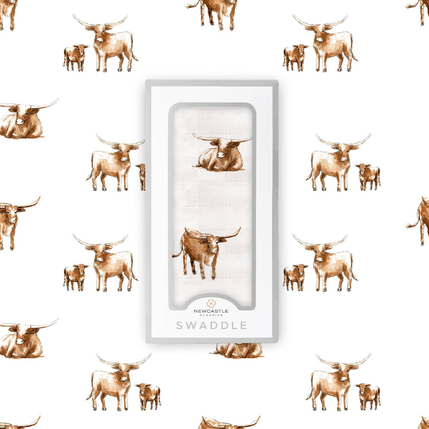 Longhorn Swaddle Blanket