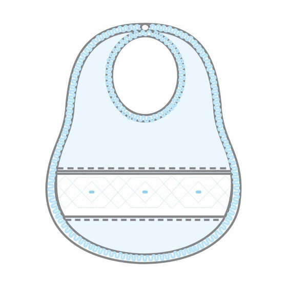 Abby & Alex Blue Smocked Bib - Magnolia BabyBib