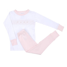  Abby & Alex Infant/Toddler Pink Smocked Long Pajamas - Magnolia BabyLong Pajamas