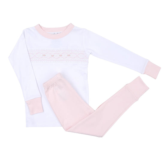 Abby & Alex Infant/Toddler Pink Smocked Long Pajamas - Magnolia BabyLong Pajamas