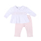 Abby Smocked Collared 2pc Pant Set - Magnolia Baby2pc Pant Set