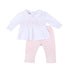Abby Smocked Collared 2pc Pant Set - Magnolia Baby2pc Pant Set