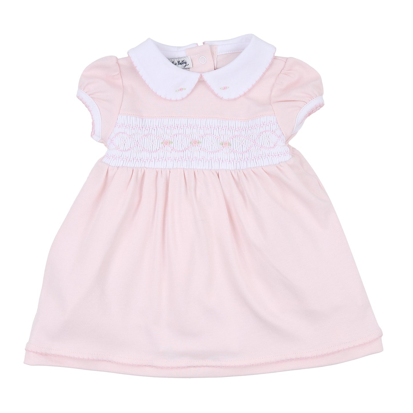 Abby Smocked Collared Short Sleeve Dress - Magnolia BabyDress