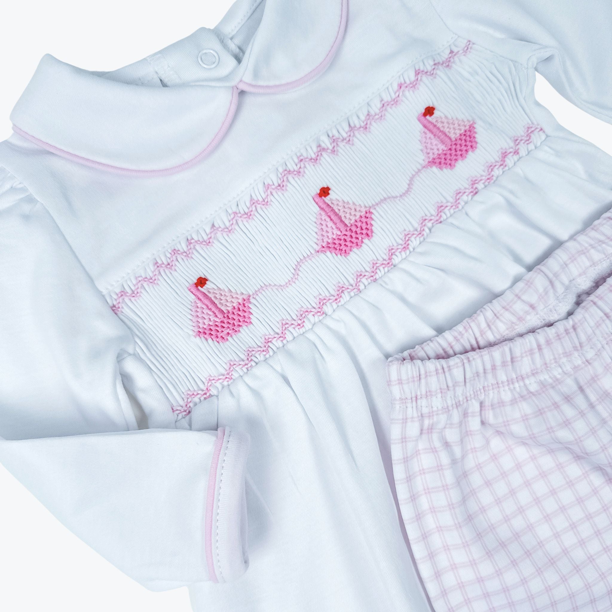 Ahoy Baby Classics Smocked 2pc Pant Set - Pink - Magnolia BabyPant Set