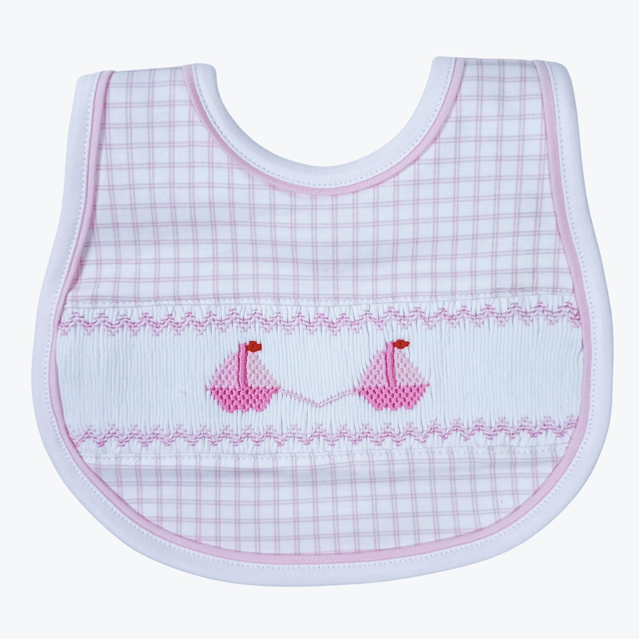 Ahoy Baby Classics Smocked Bib - Pink - Magnolia BabyBib