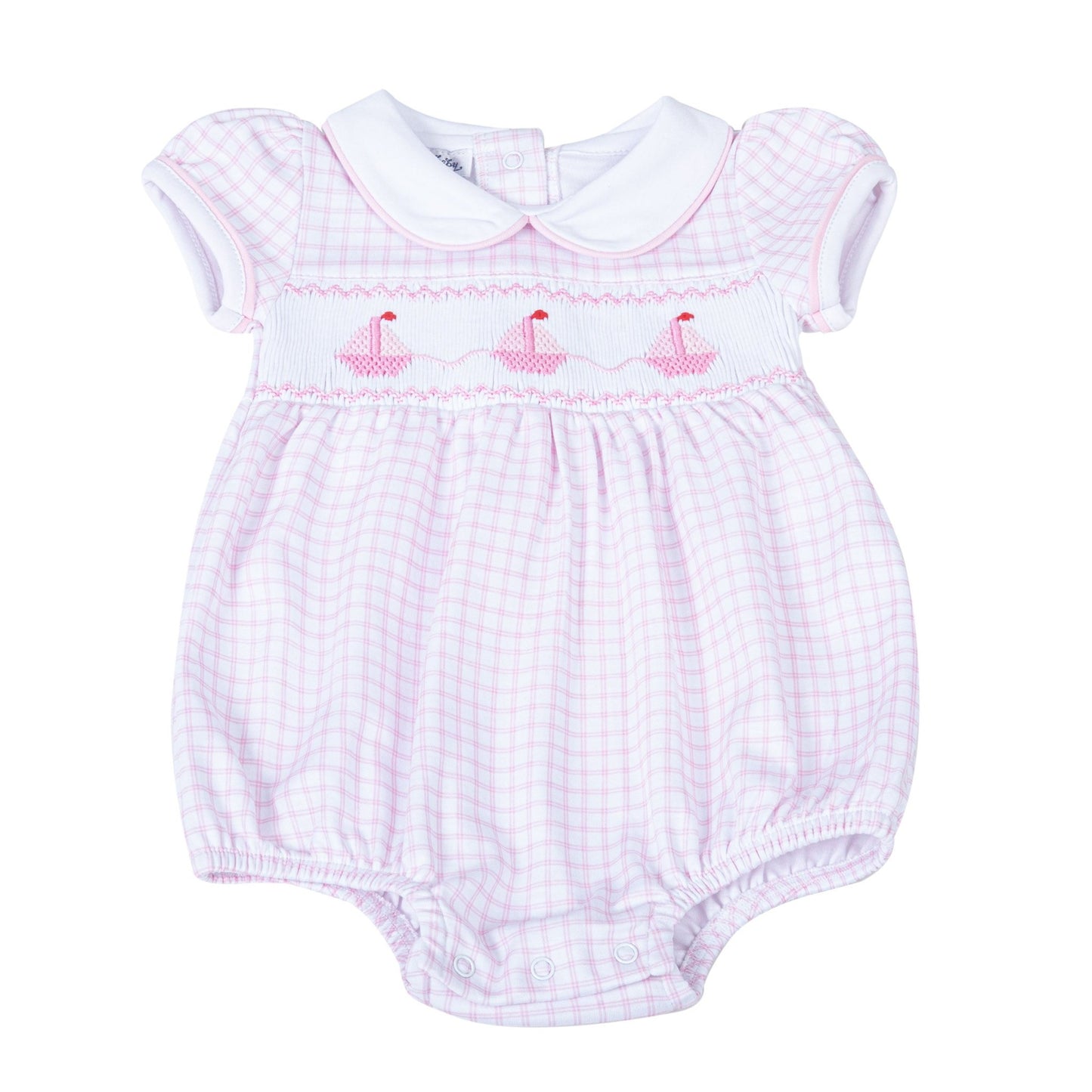 Magnolia Baby_Ahoy Baby Classics Smocked Bubble - Pink_2