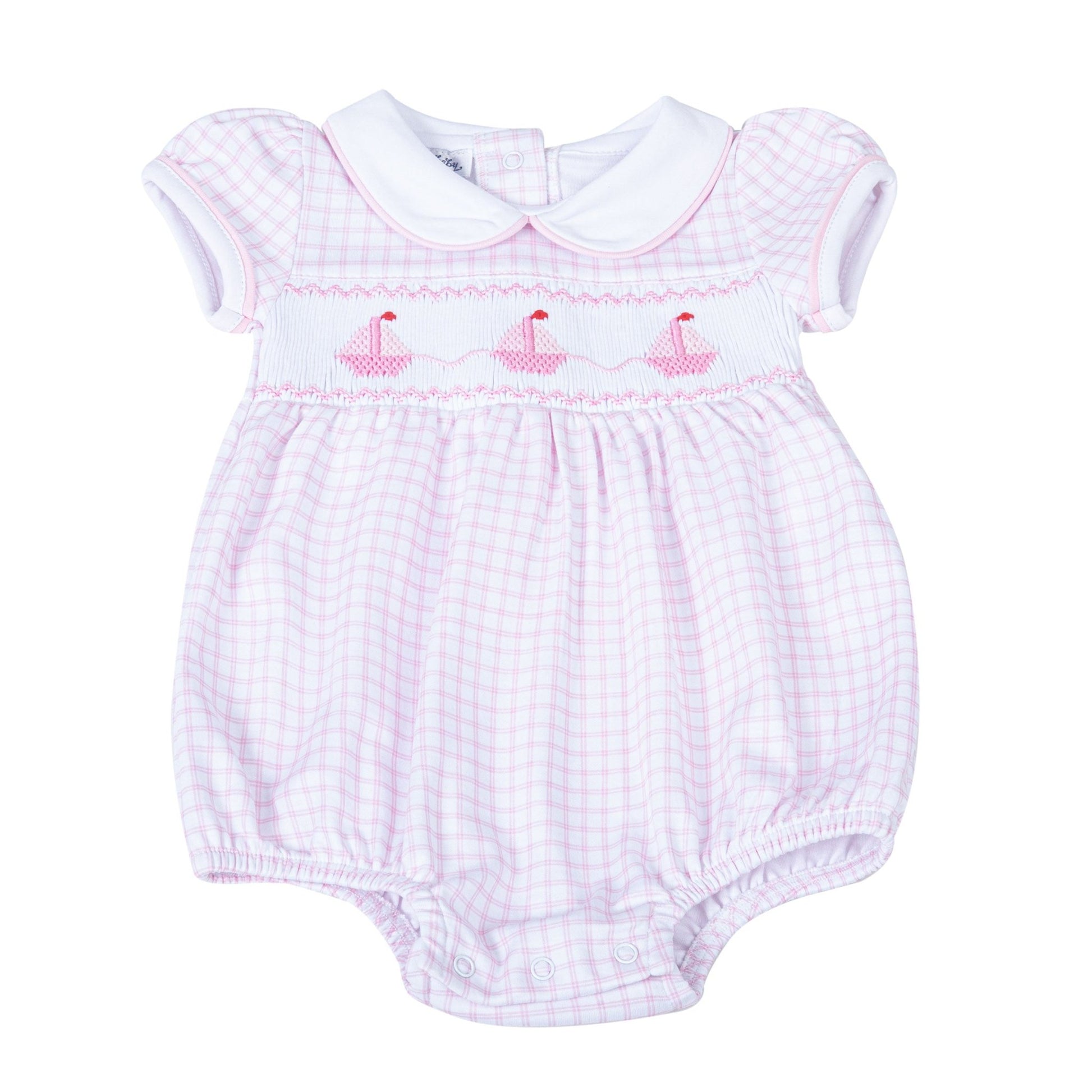 Magnolia Baby_Ahoy Baby Classics Smocked Bubble - Pink_2