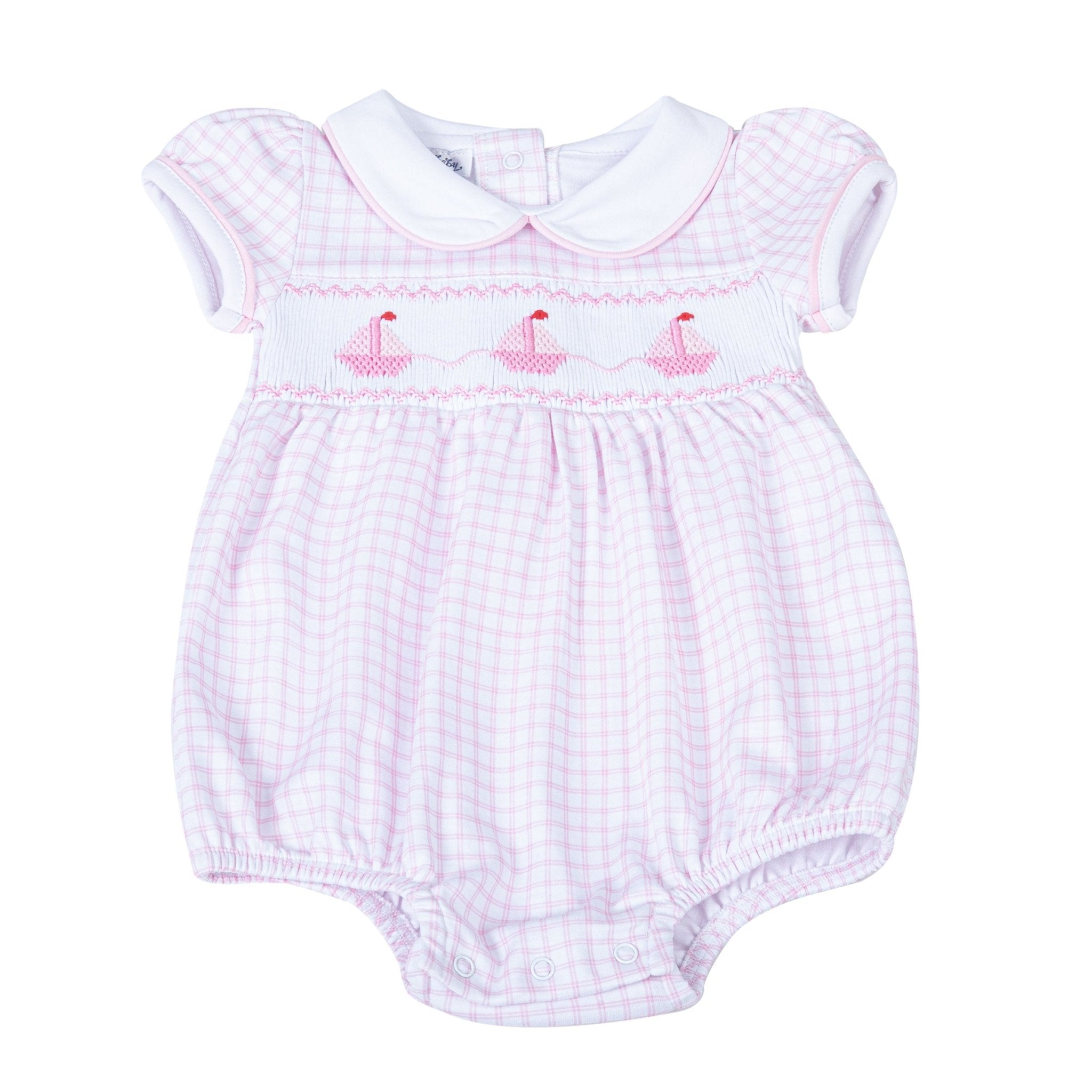 Magnolia Baby_Ahoy Baby Classics Smocked Bubble - Pink_2