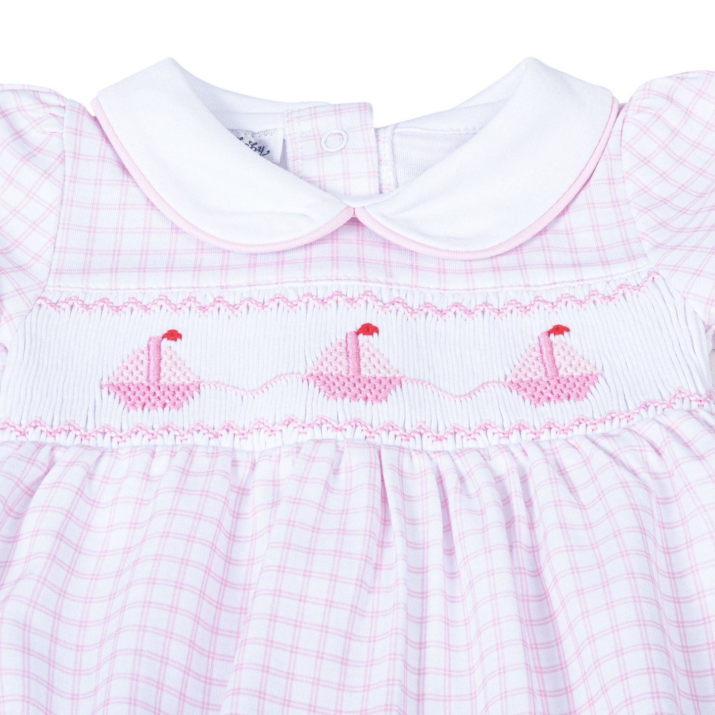 Magnolia Baby_Ahoy Baby Classics Smocked Bubble - Pink_3