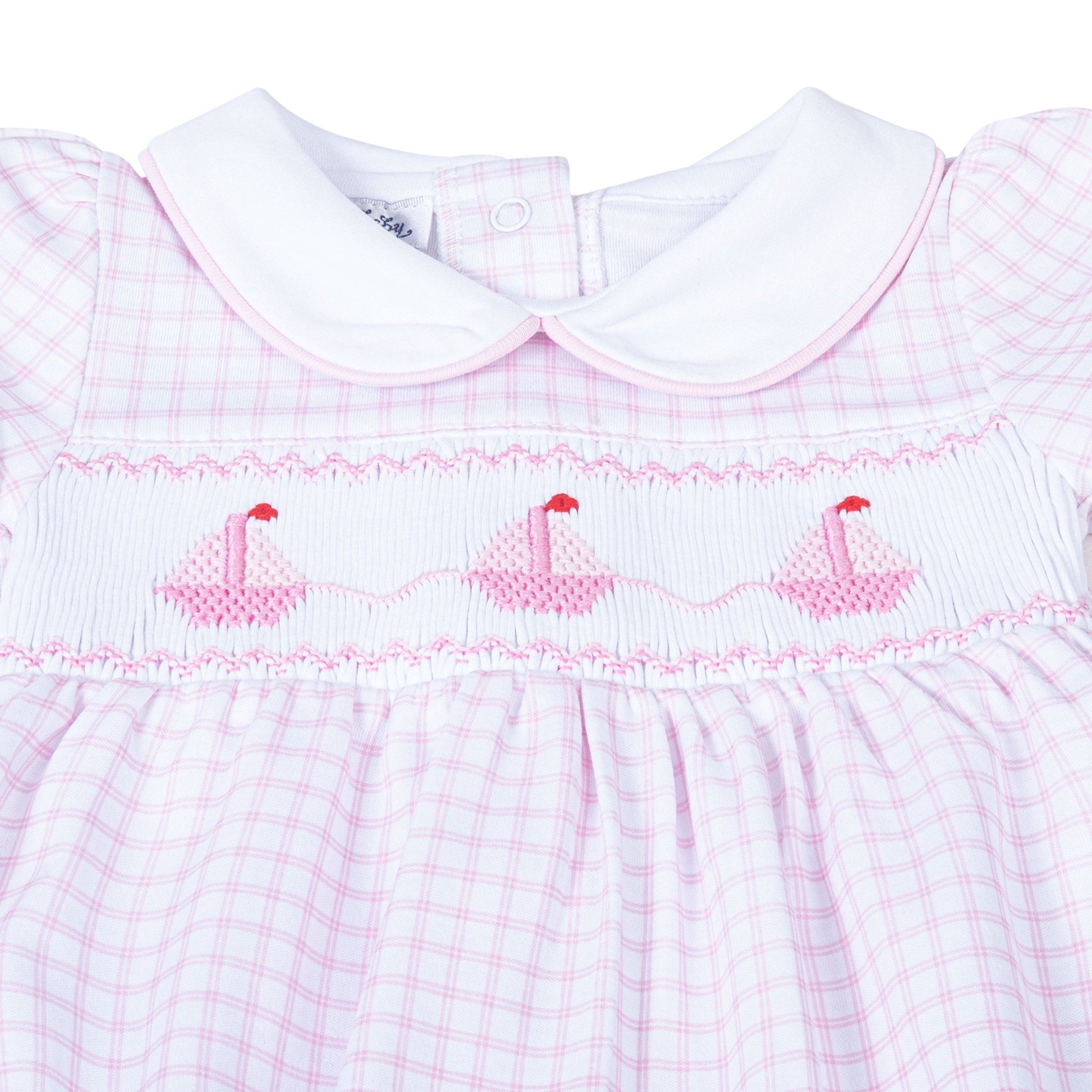 Magnolia Baby_Ahoy Baby Classics Smocked Bubble - Pink_3