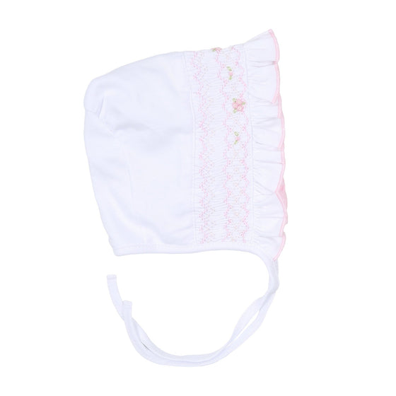 Alice and Andrew Pink Smocked Bonnet - Magnolia BabyHat