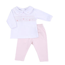  Alice and Andrew Pink Smocked Collared Girl Toddler 2pc Pant Set - Magnolia Baby2pc Pant Set