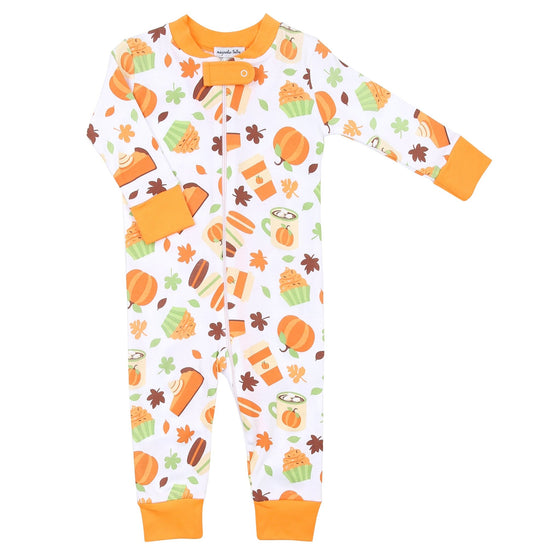 All Things Pumpkin Zip Pajamas - Magnolia BabyZipper Pajamas