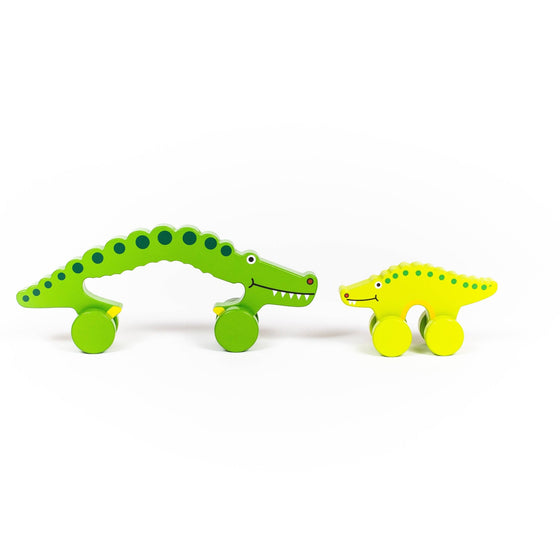 Alligator Big & Little Wooden Roller - Magnolia BabyWooden Toy